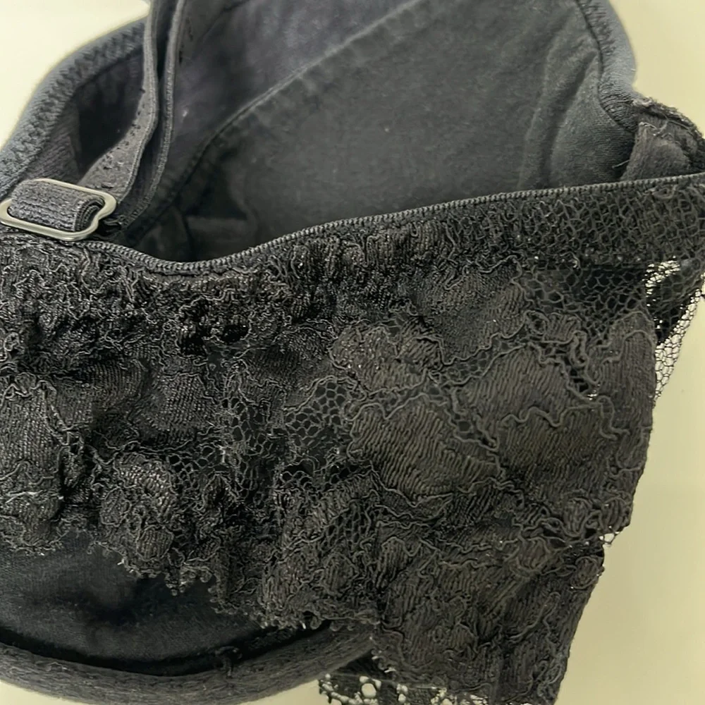 La Perla SOUPLE Black cotton push-up bra 34D - Picture 8 of 9